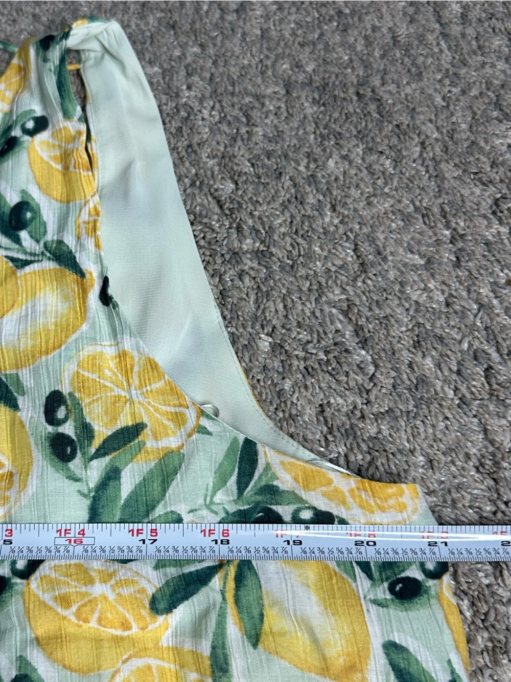Abercrombie & Fitch TRAPEZE TEXTURE SHORT DRESS Large Day lemon backless summer - Picture 10 of 13